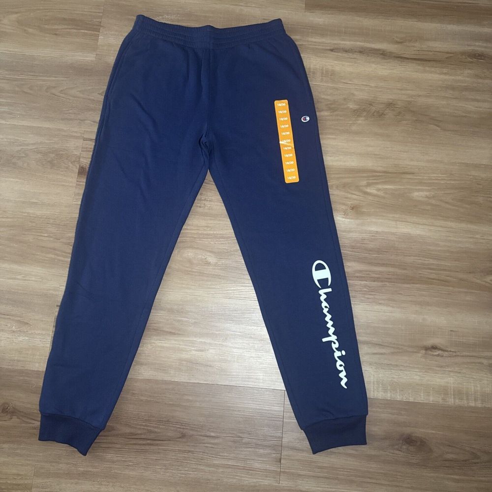 Champion Unisex Blue,‎ Logo Sweats - Size Youth XXL 18/20